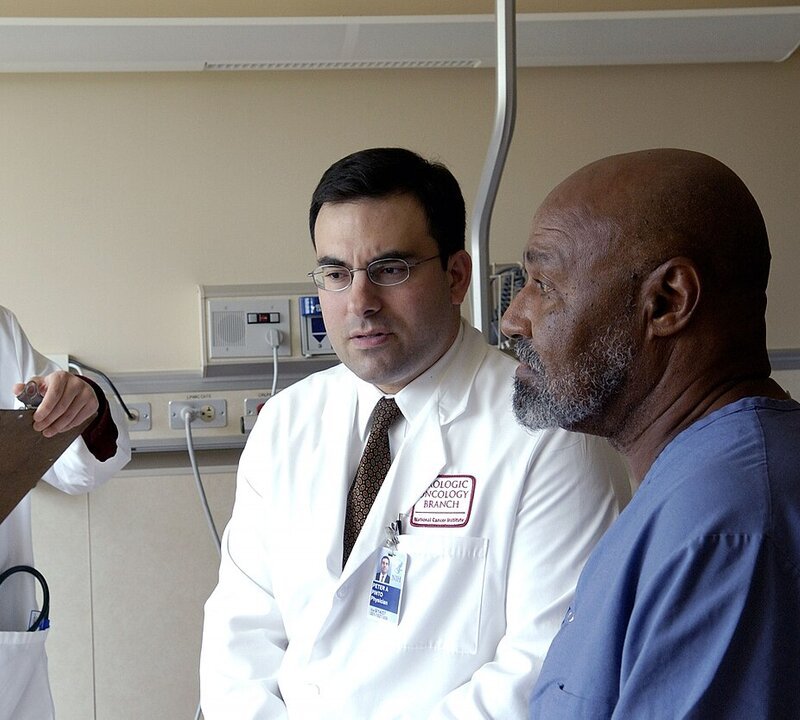 About Doctors consulting with a patient